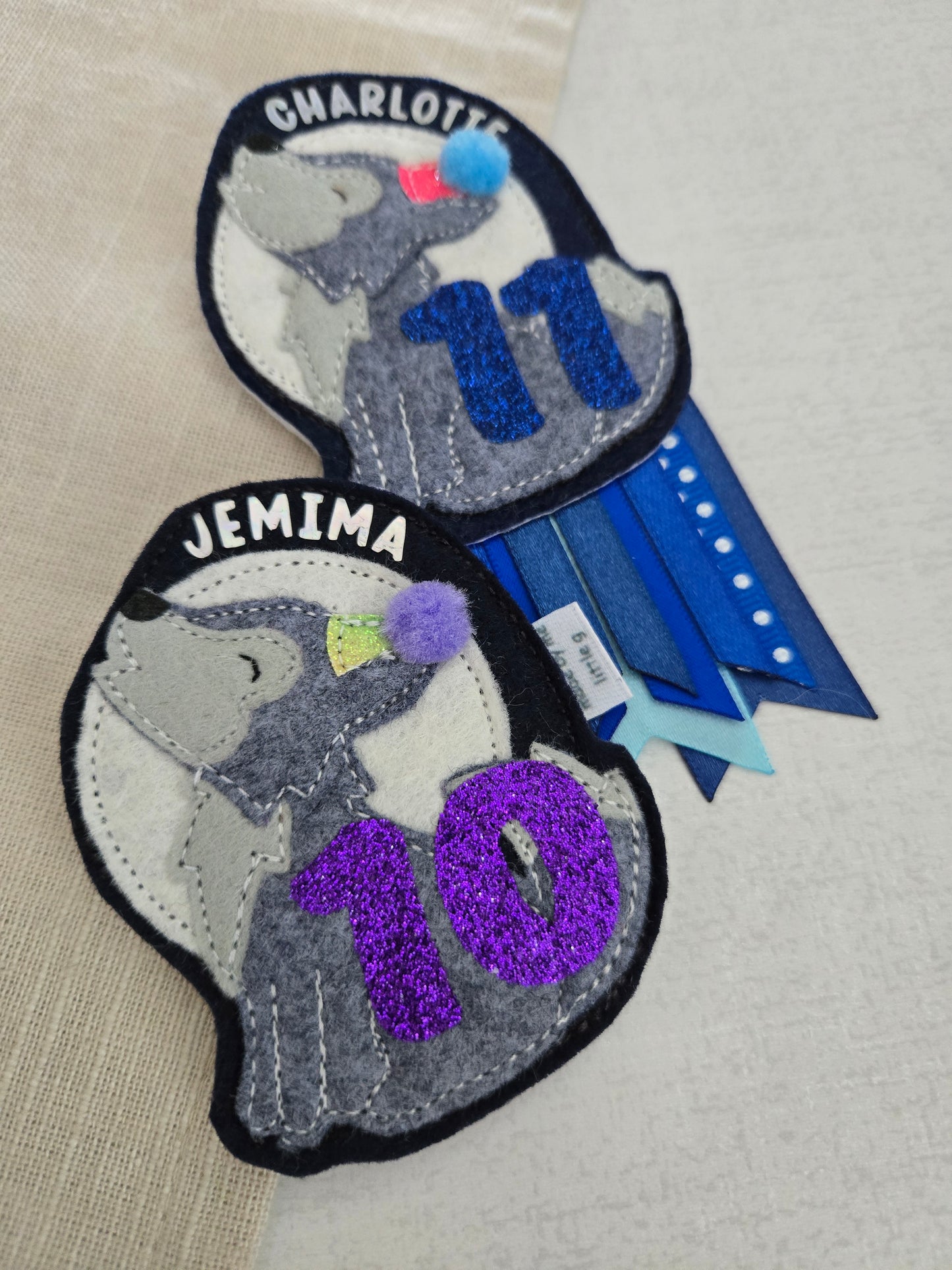 Wolf birthday badge