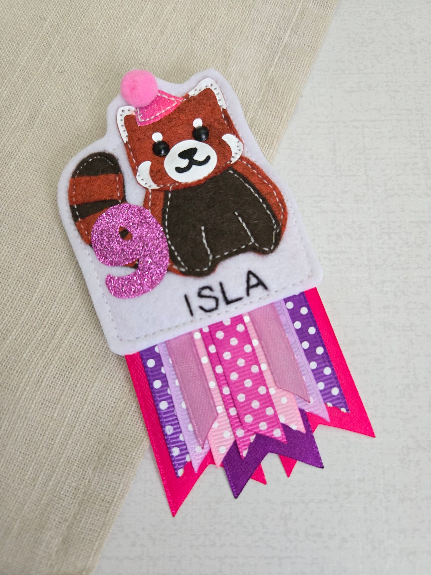 Red Panda birthday badge