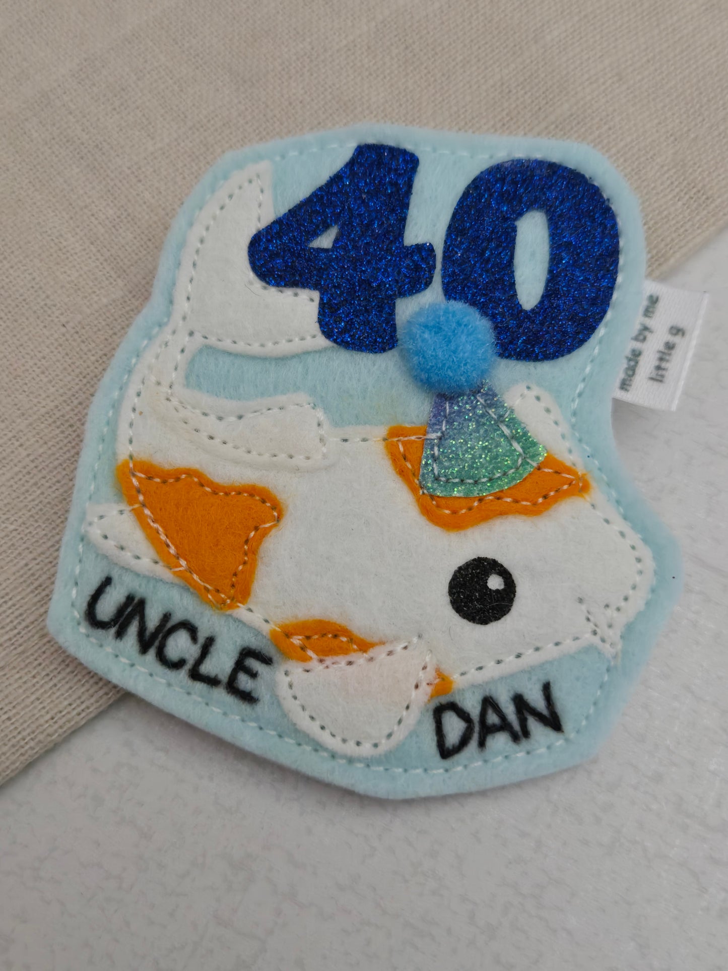 Koi fish birthday badge