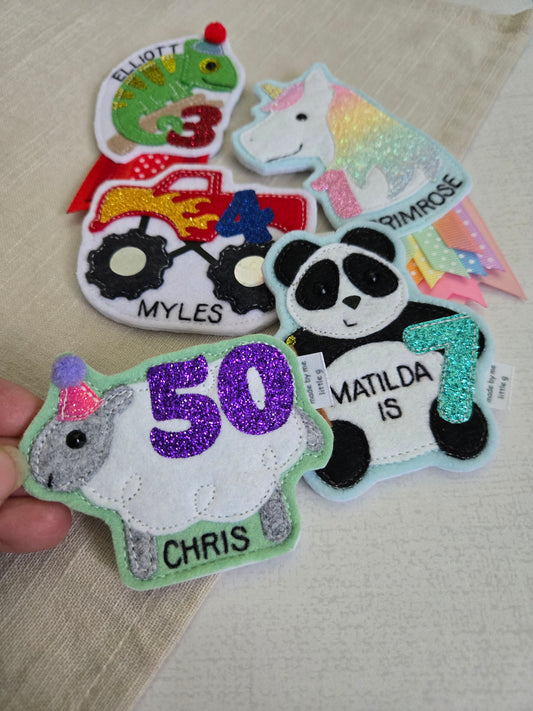 Sheep birthday badge