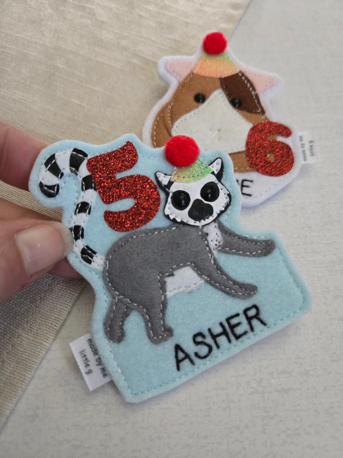 Lemur birthday badge