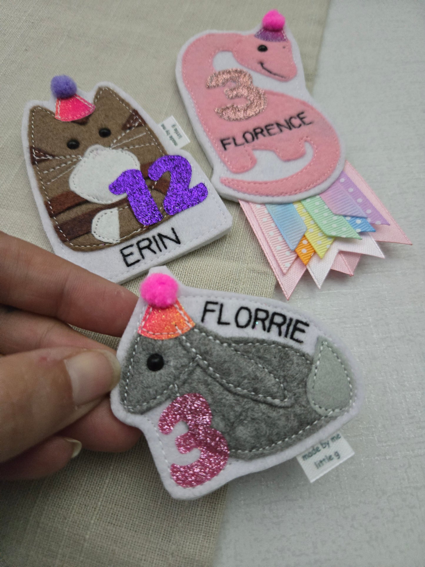 Rabbit birthday badge