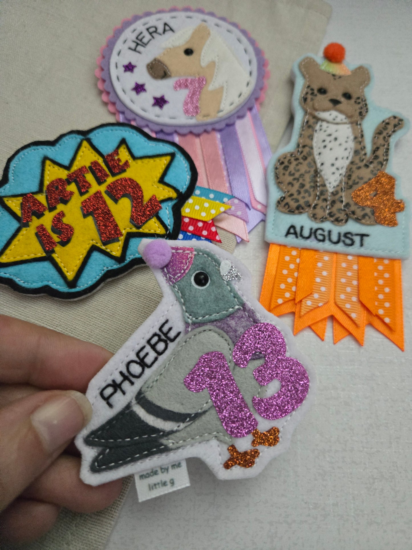 Pigeon birthday badge