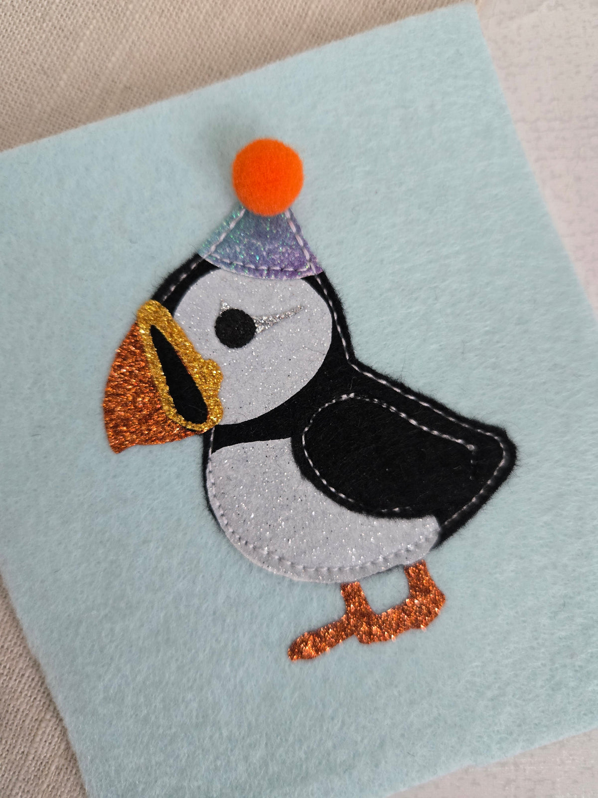 Puffin birthday badge