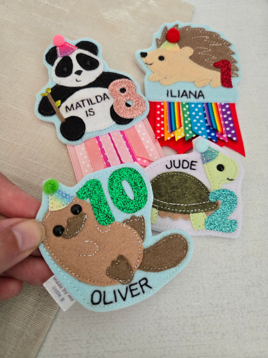 Duckbilledplatypus birthday badge