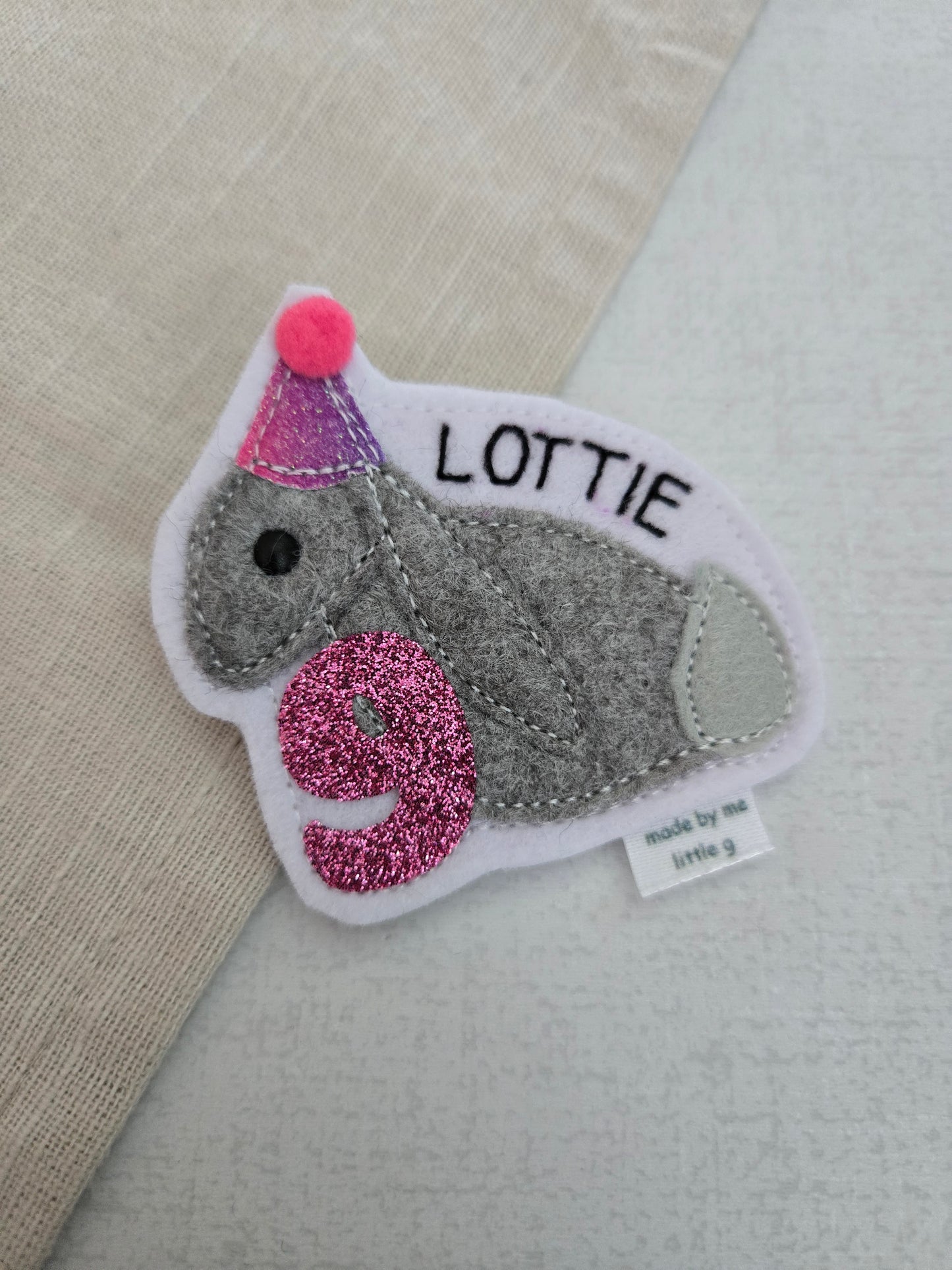 Rabbit birthday badge