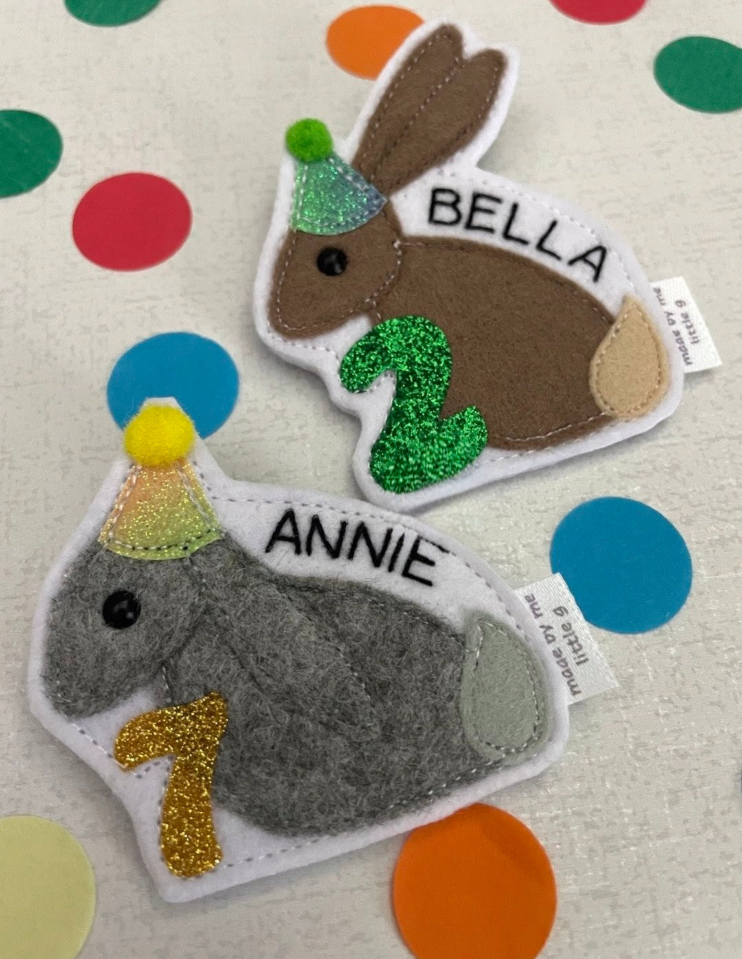 Rabbit birthday badge