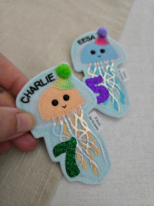 Jellyfish birthday badge