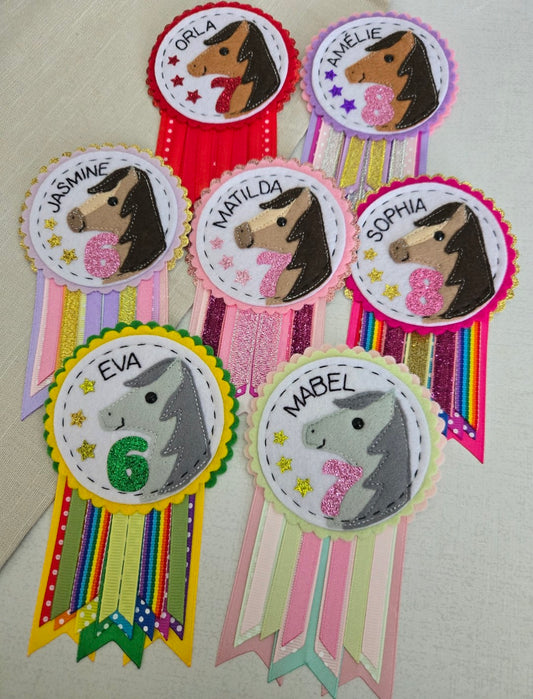 Horse Birthday Rosette