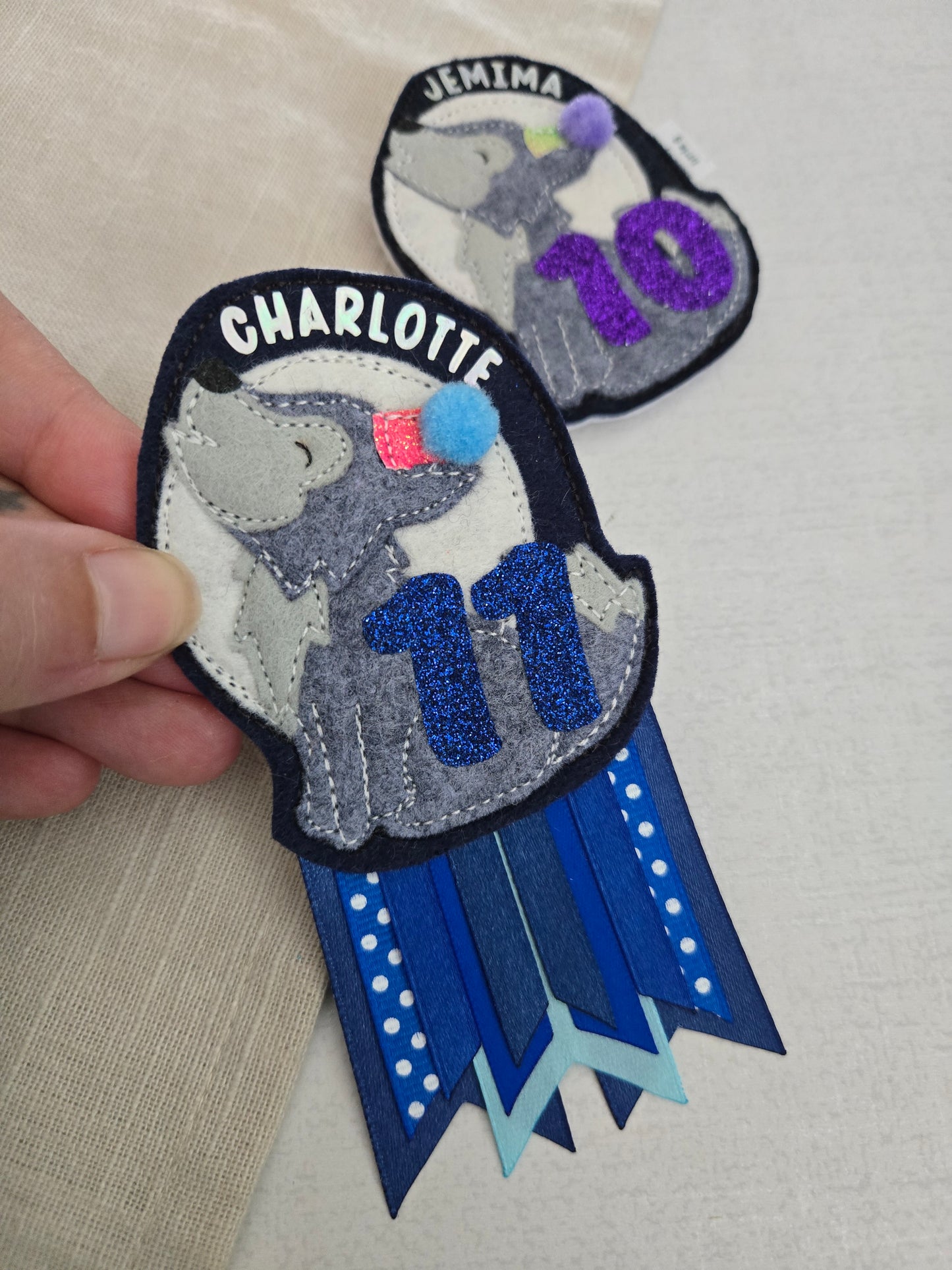 Wolf birthday badge