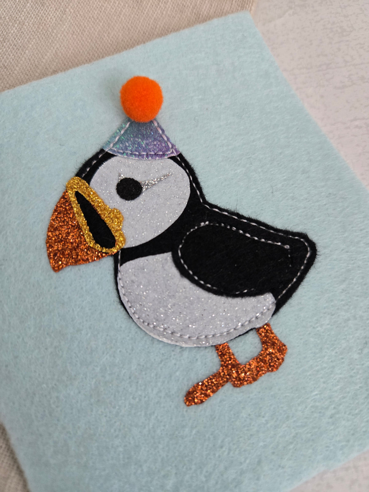Puffin birthday badge