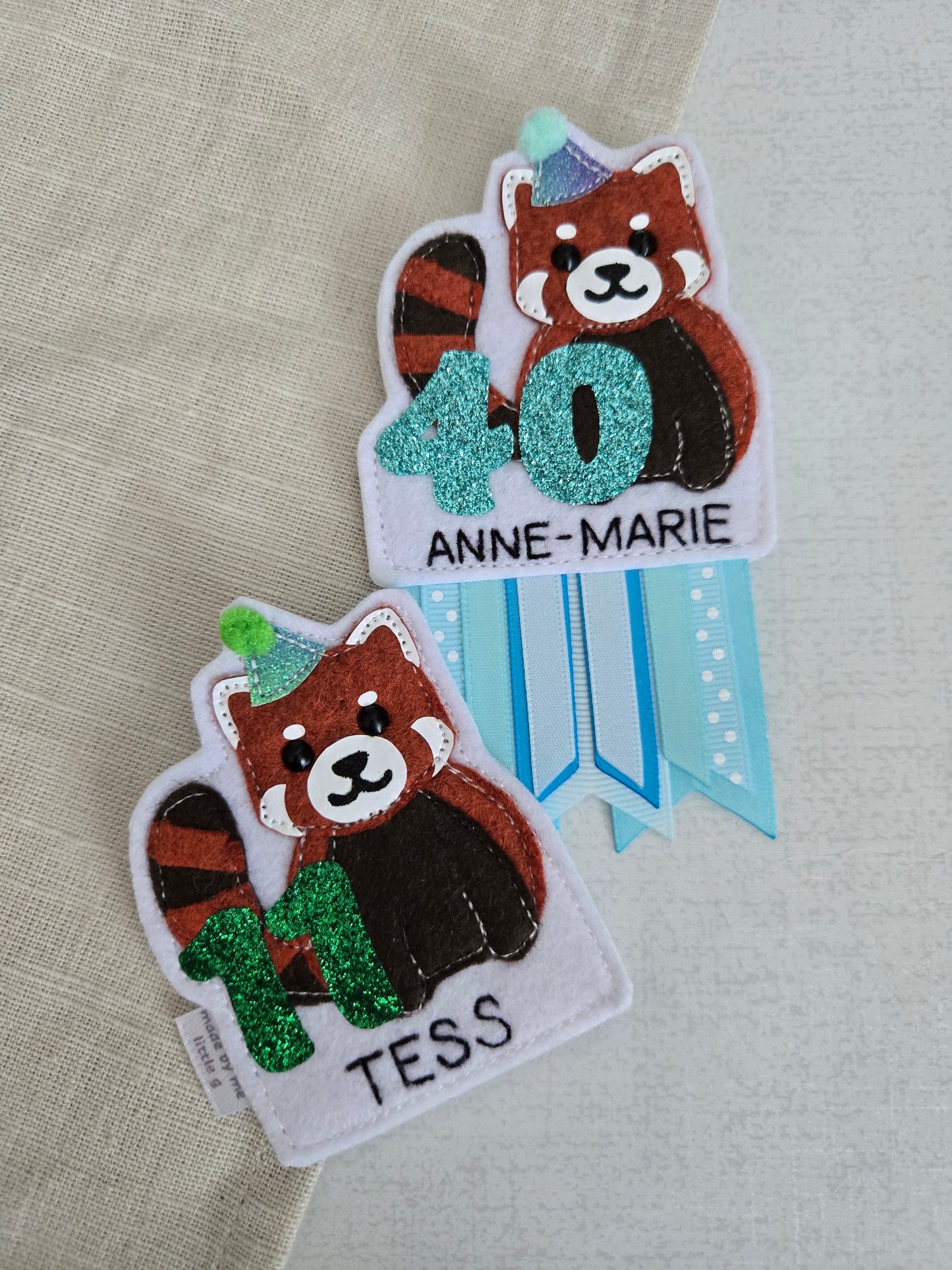 Red Panda birthday badge