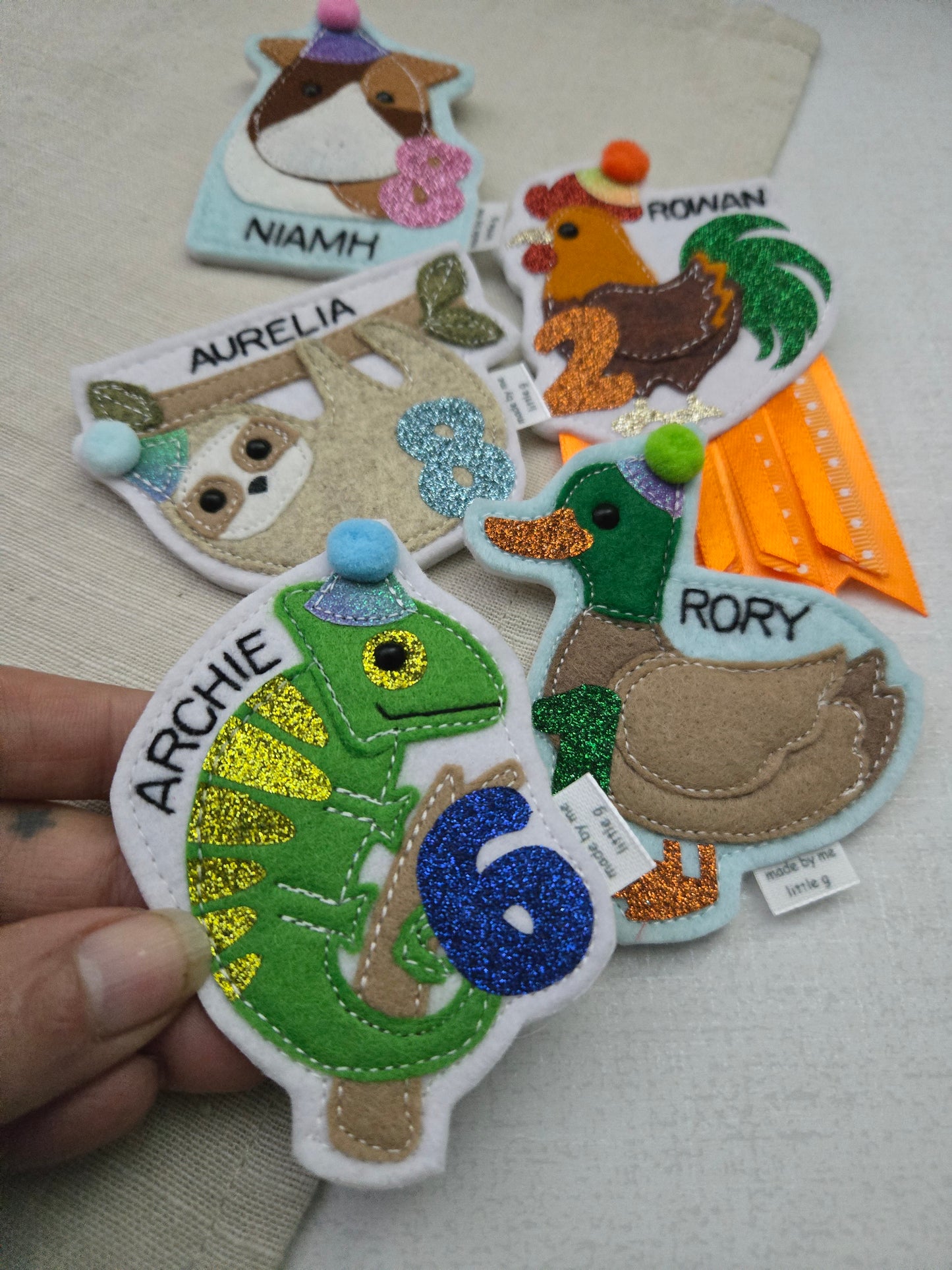 Chameleon birthday badge