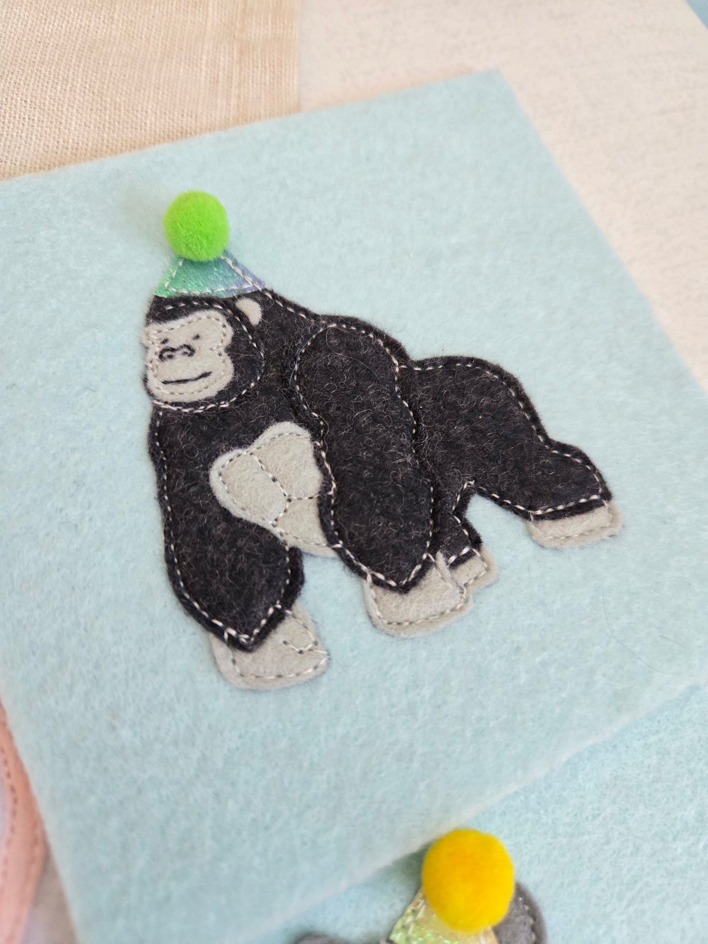 Gorilla birthday badge