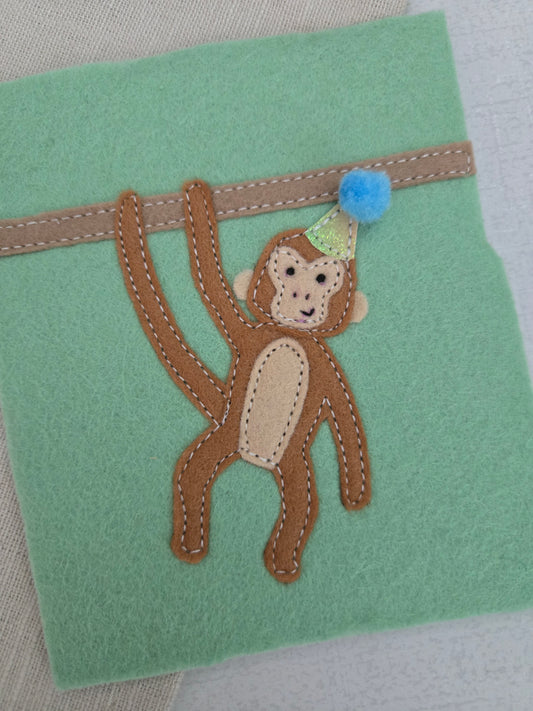Monkey birthday badge