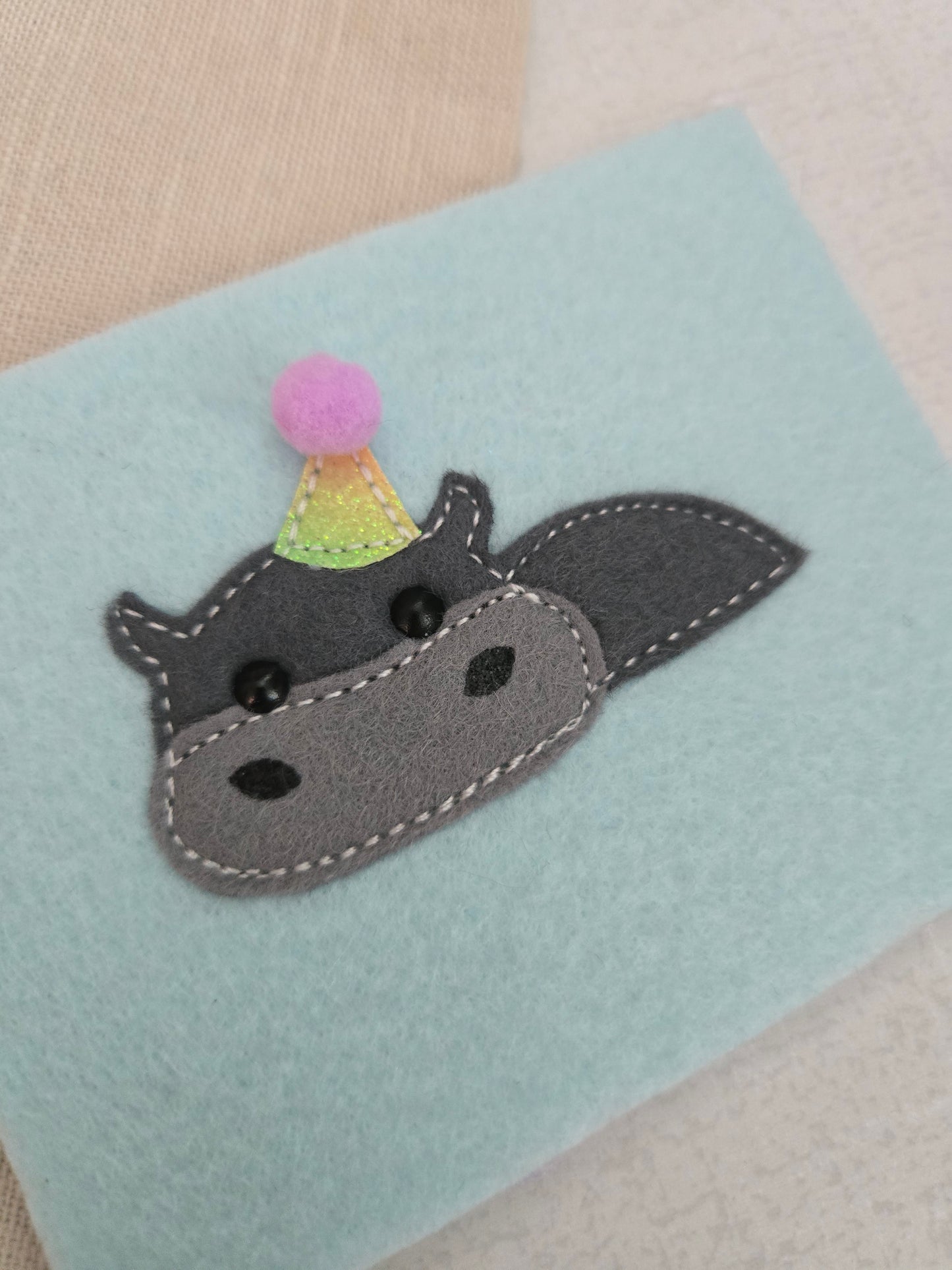 Hippo birthday badge