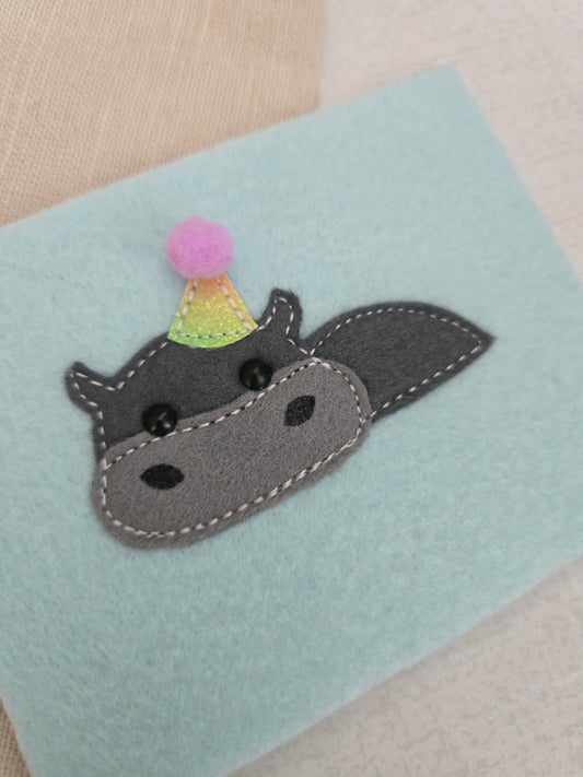 Hippo birthday badge