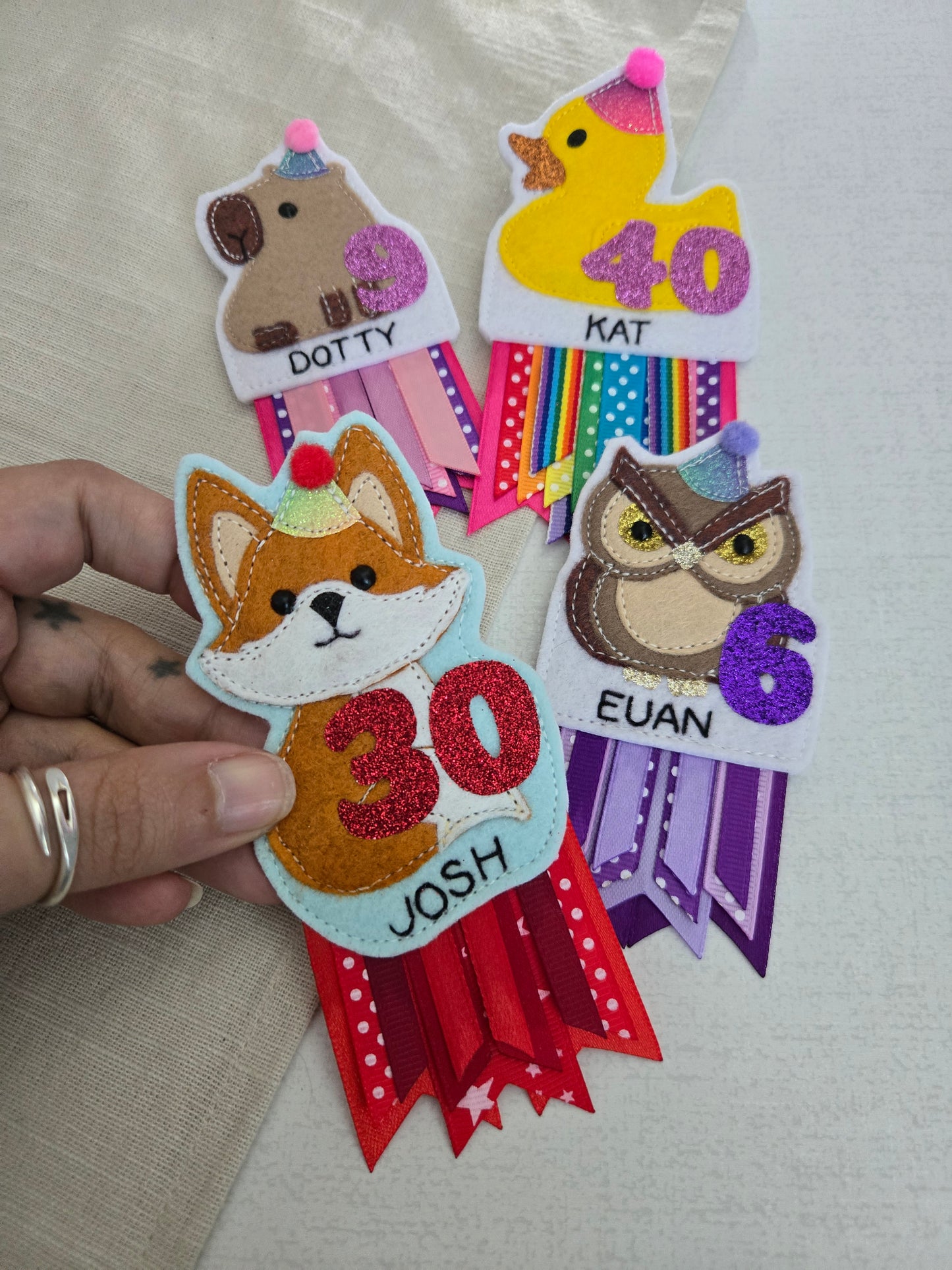Fox birthday badge