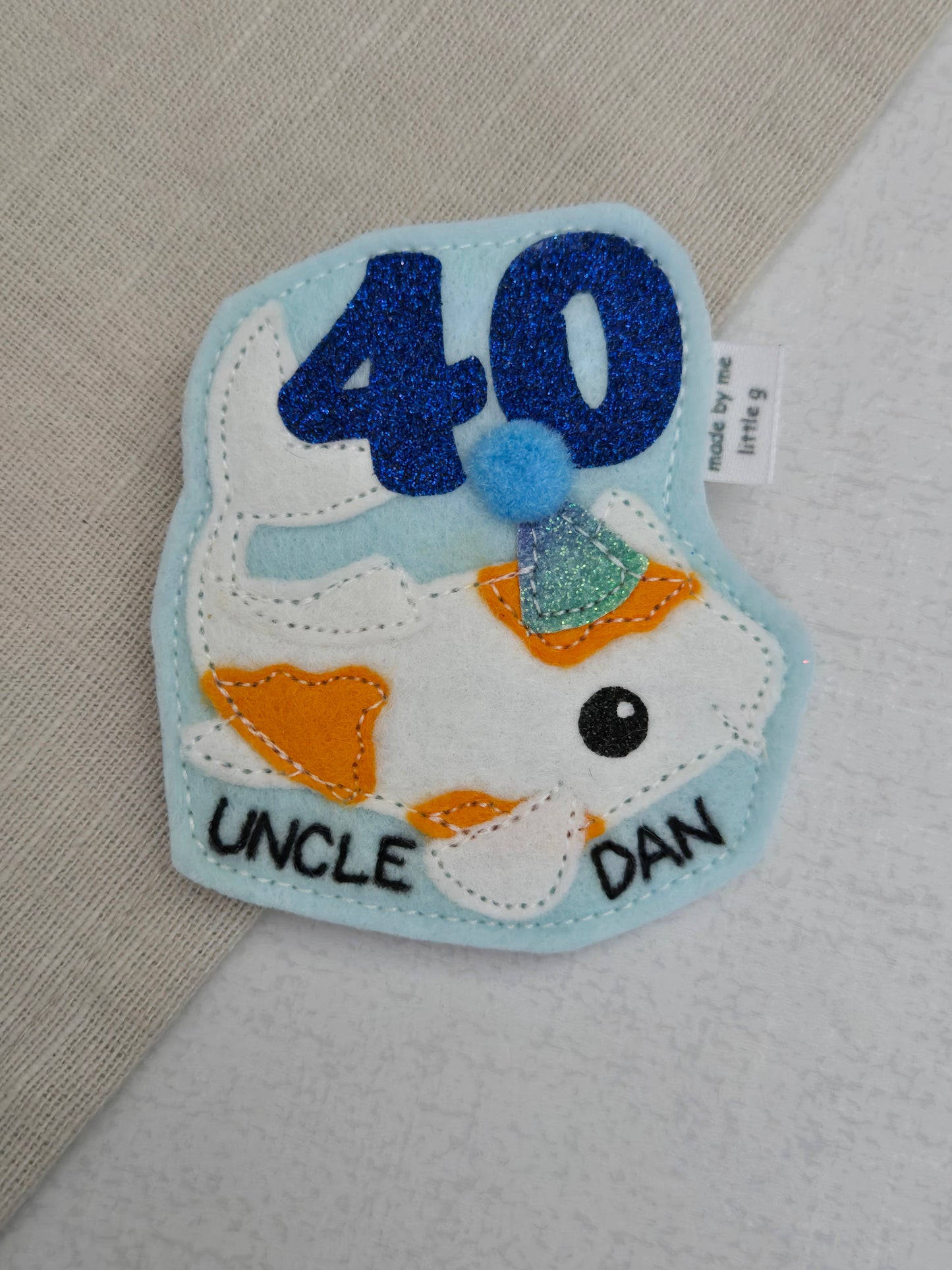 Koi fish birthday badge
