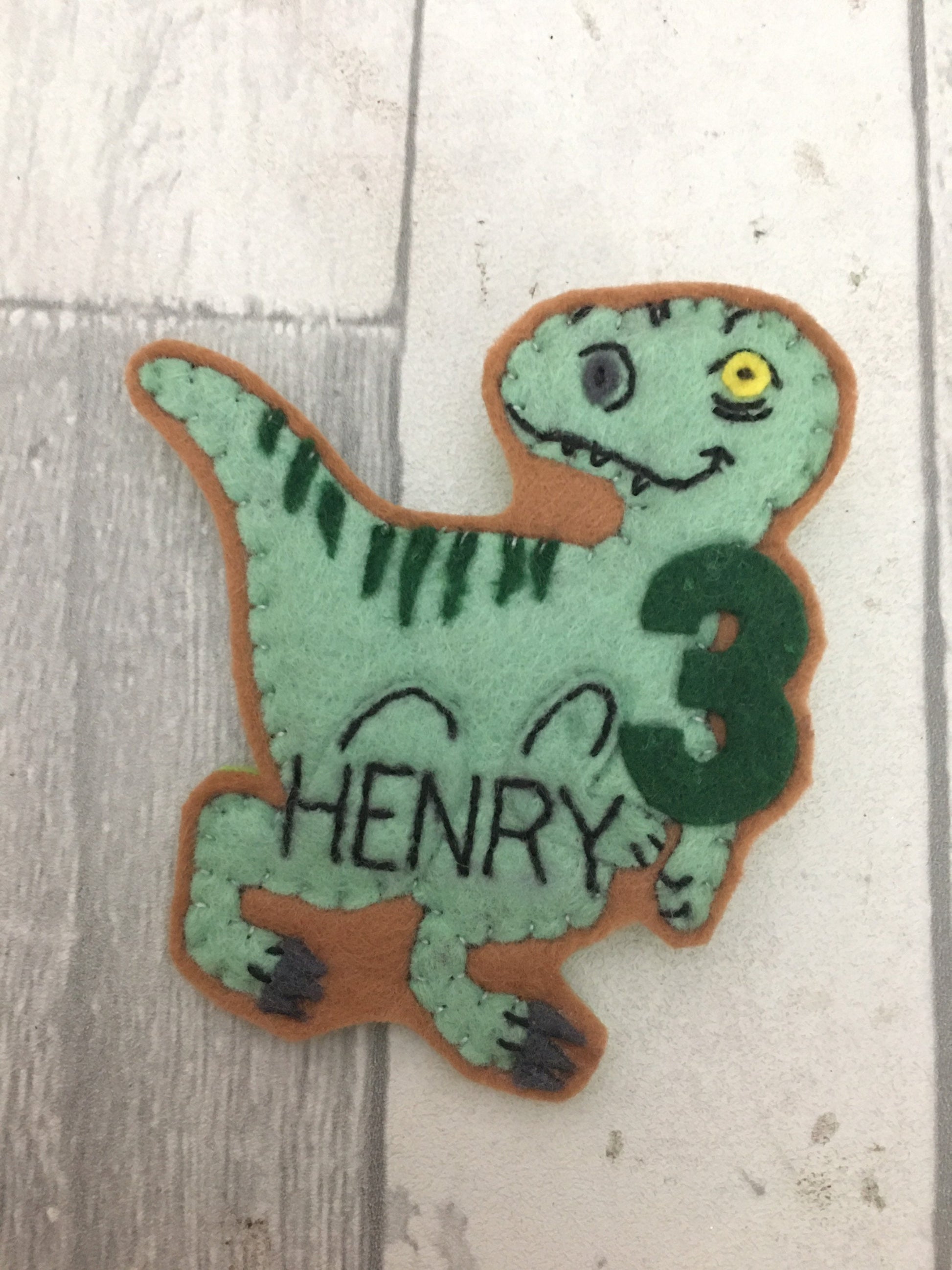 Dinosaur birthday badge, birthday badge, dino birthday badge, personalised birthday badge