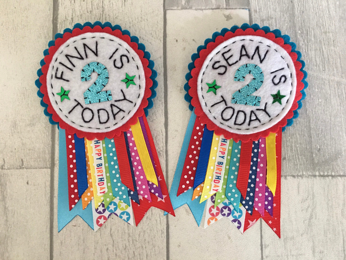 Personalised birthday badge rosette, birthday badge, personalised birthday badge, rainbow birthday badge, name birthday badge