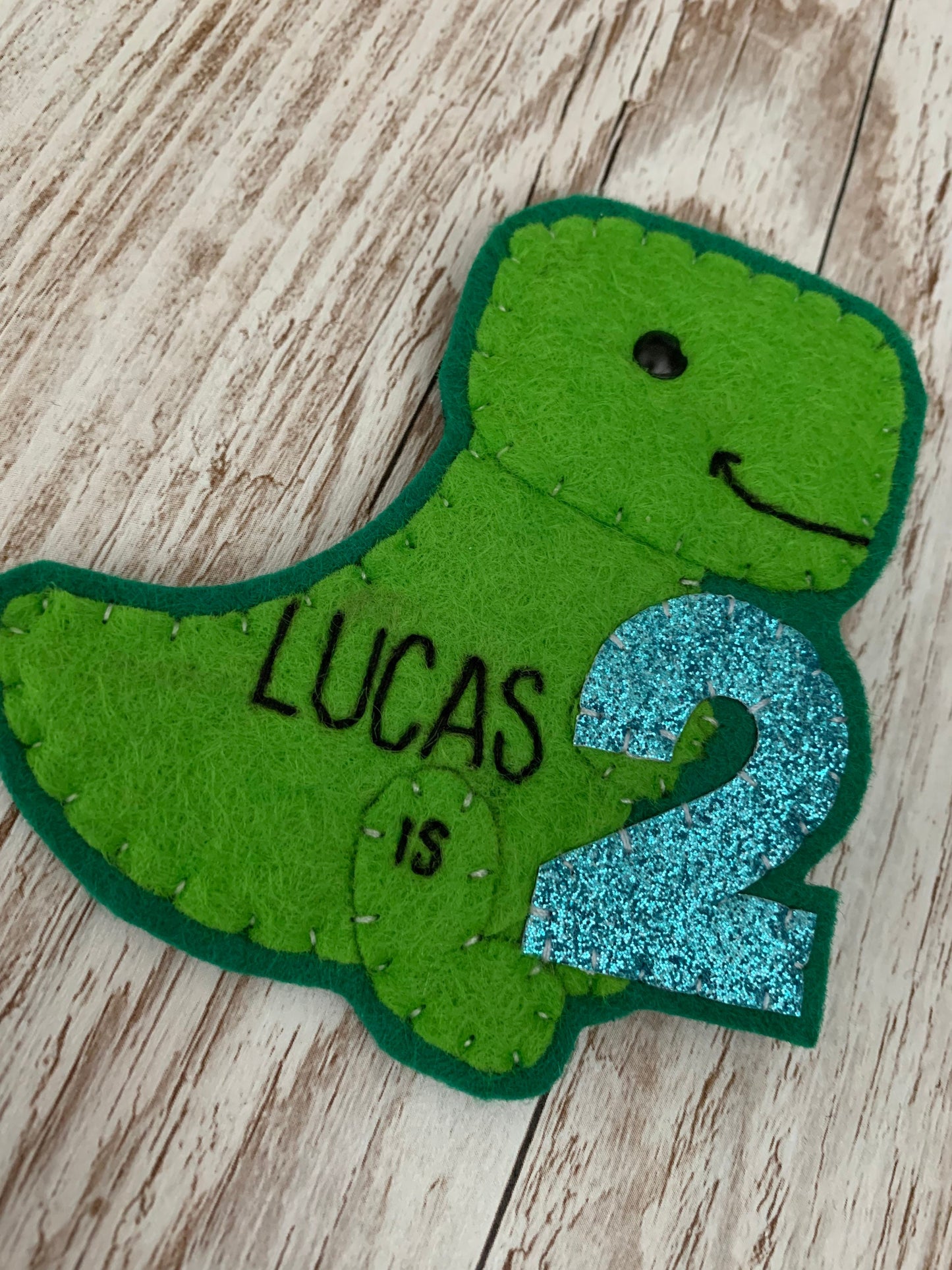 Dinosaur t-Rex personalised birthday badge, birthday badge, personalised birthday badge