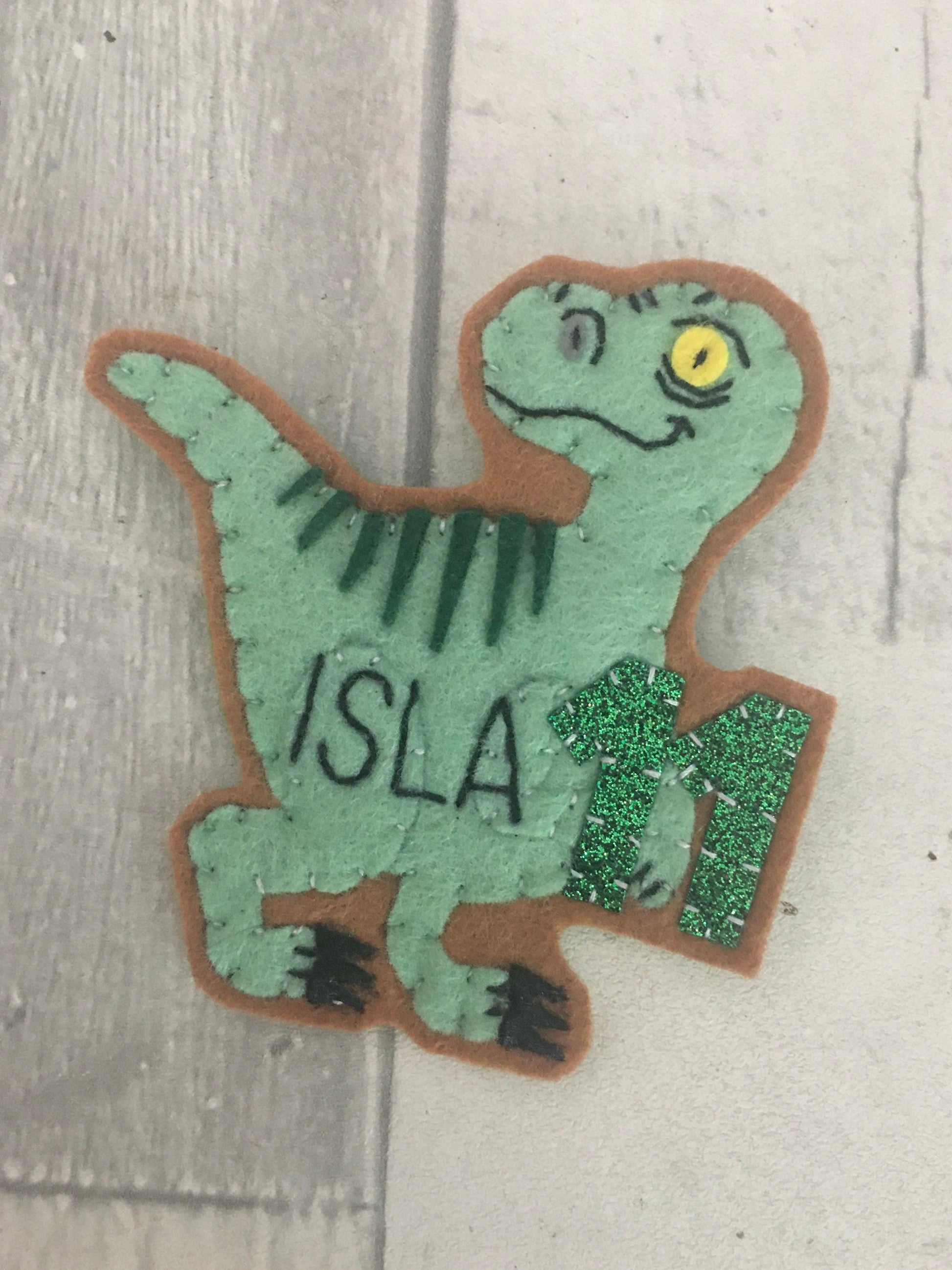 Dinosaur birthday badge, birthday badge, dino birthday badge, personalised birthday badge