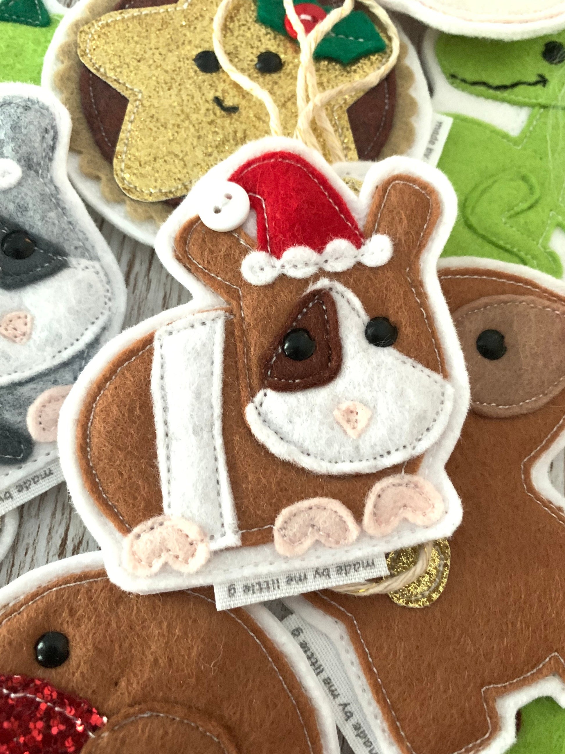 Guinea pig Christmas decorations, Personalised option available, guinea pig Christmas tree decoration