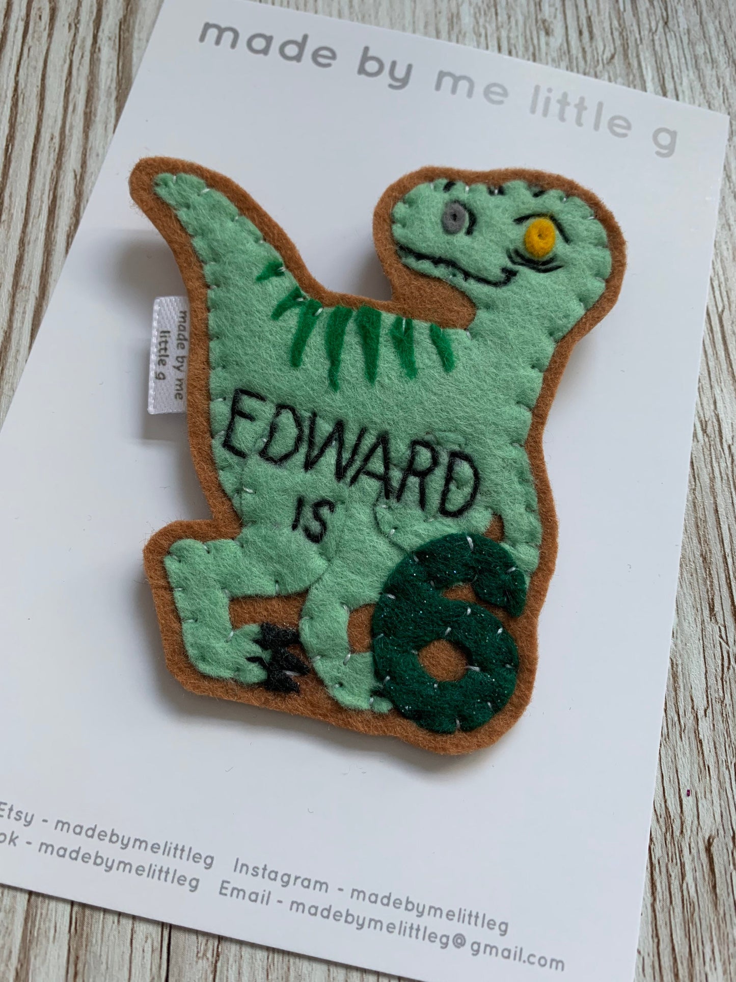 Dinosaur birthday badge, birthday badge, dino birthday badge, personalised birthday badge