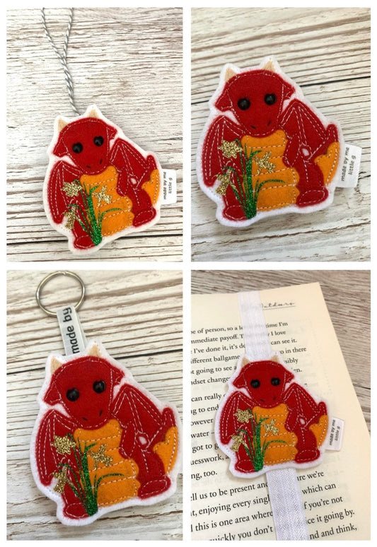 Welsh Dragon badge, dragon badge, dragon keyring, dragon bookband, draig coch, Welsh dragon, Cymru bookmark, Wales bookmark