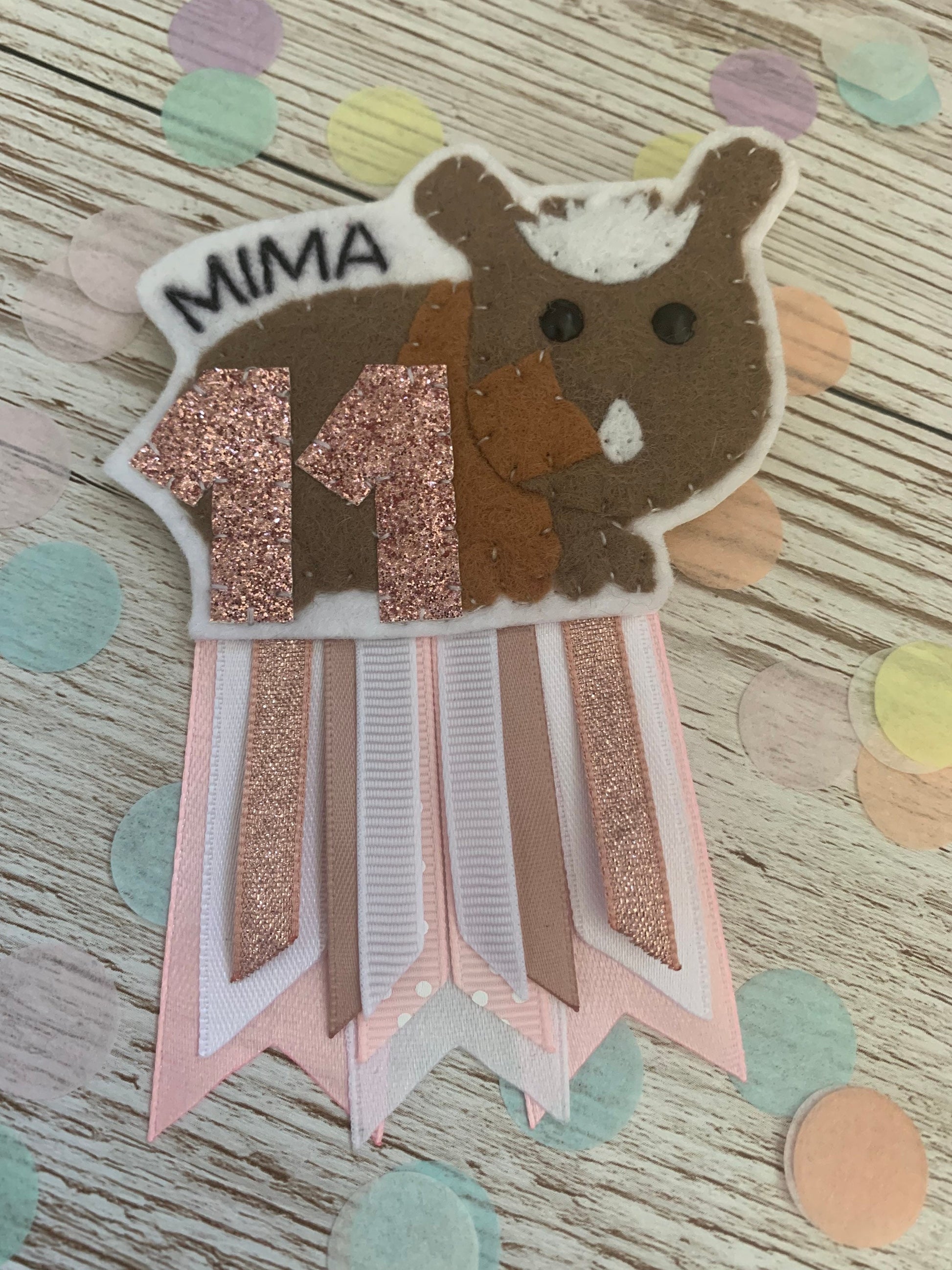 Personalised Guinea pig birthday badge, birthday badge, personalised birthday badge, guinea pig birthday
