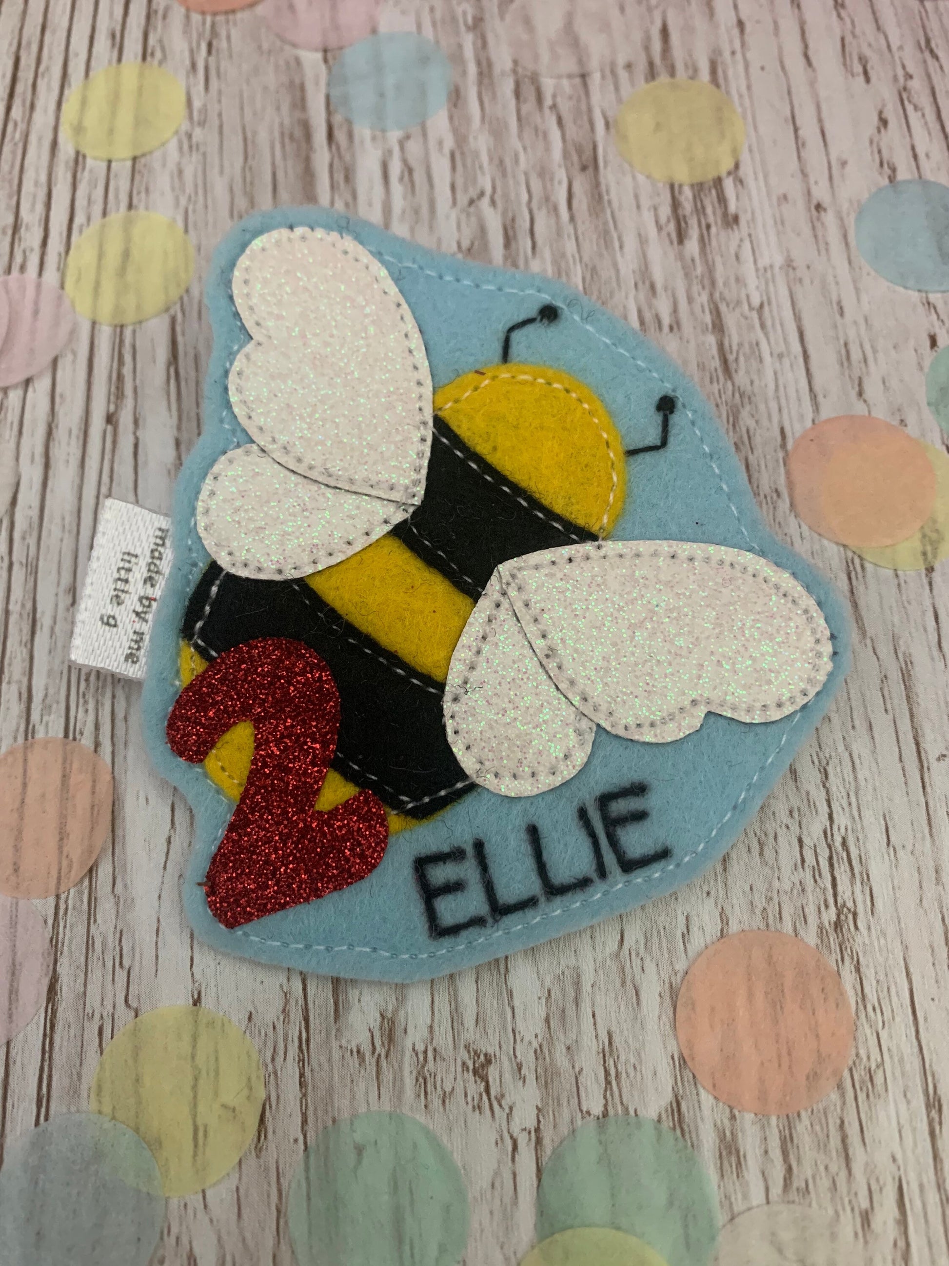 Bumblebee birthday badge, PLEASE READ INFO, personalised ladybird birthday badge, birthday badge