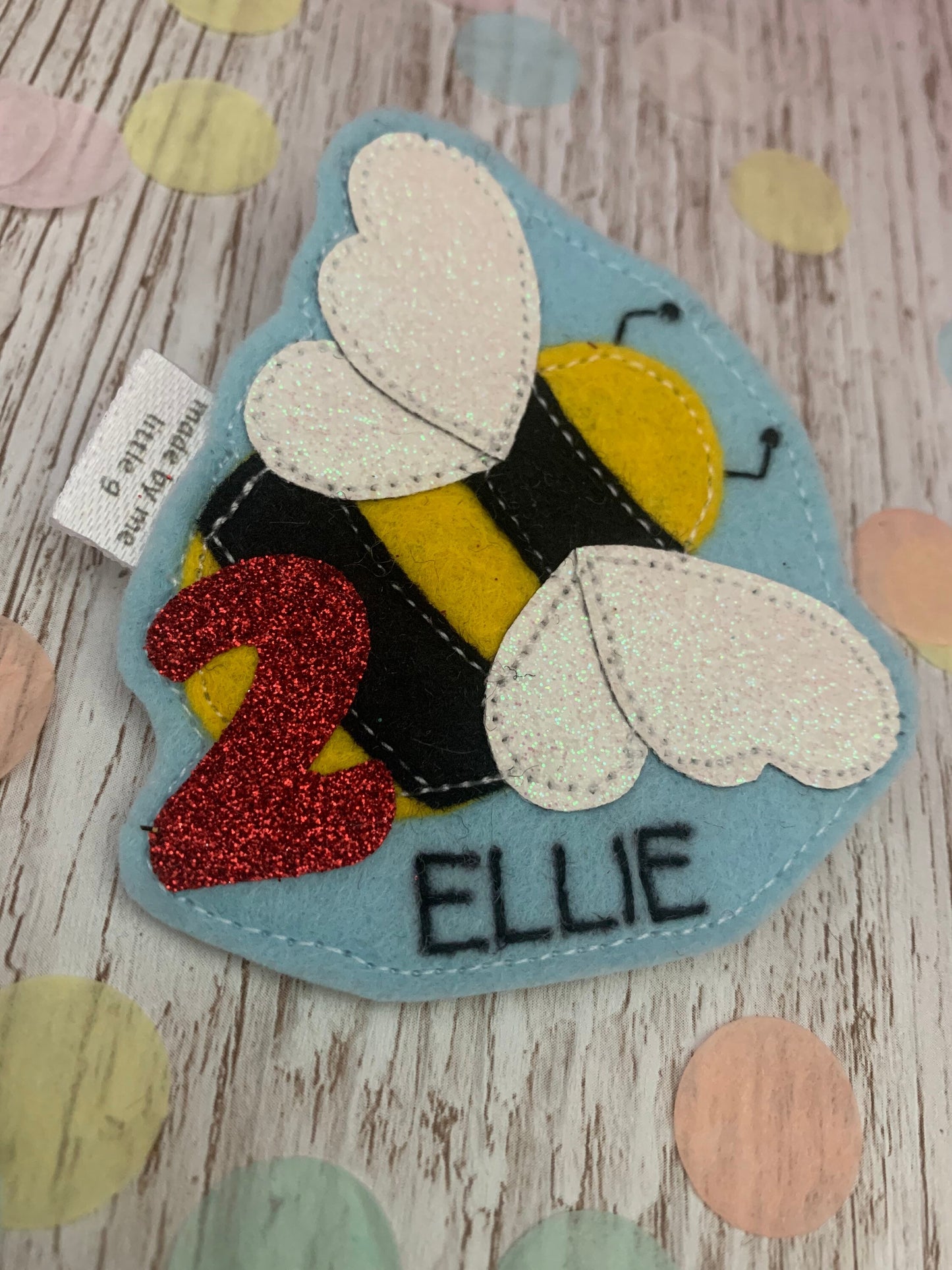 Bumblebee birthday badge, PLEASE READ INFO, personalised ladybird birthday badge, birthday badge