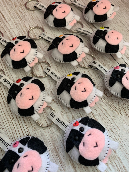 Cow keyring, cow keychain