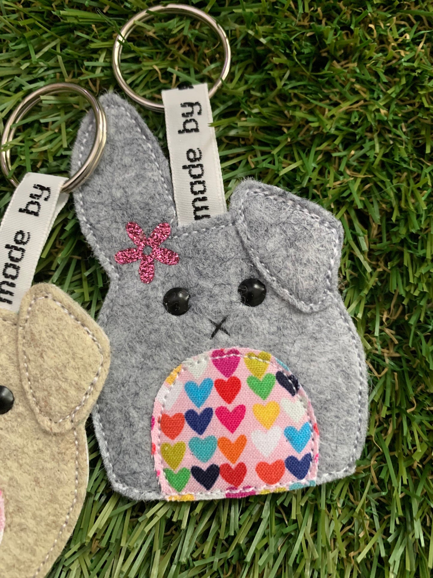 Bunny keyring, rabbit keyring, bunny rabbit keyring, rabbit keychain, bunny keychain, bunny rabbit keychain