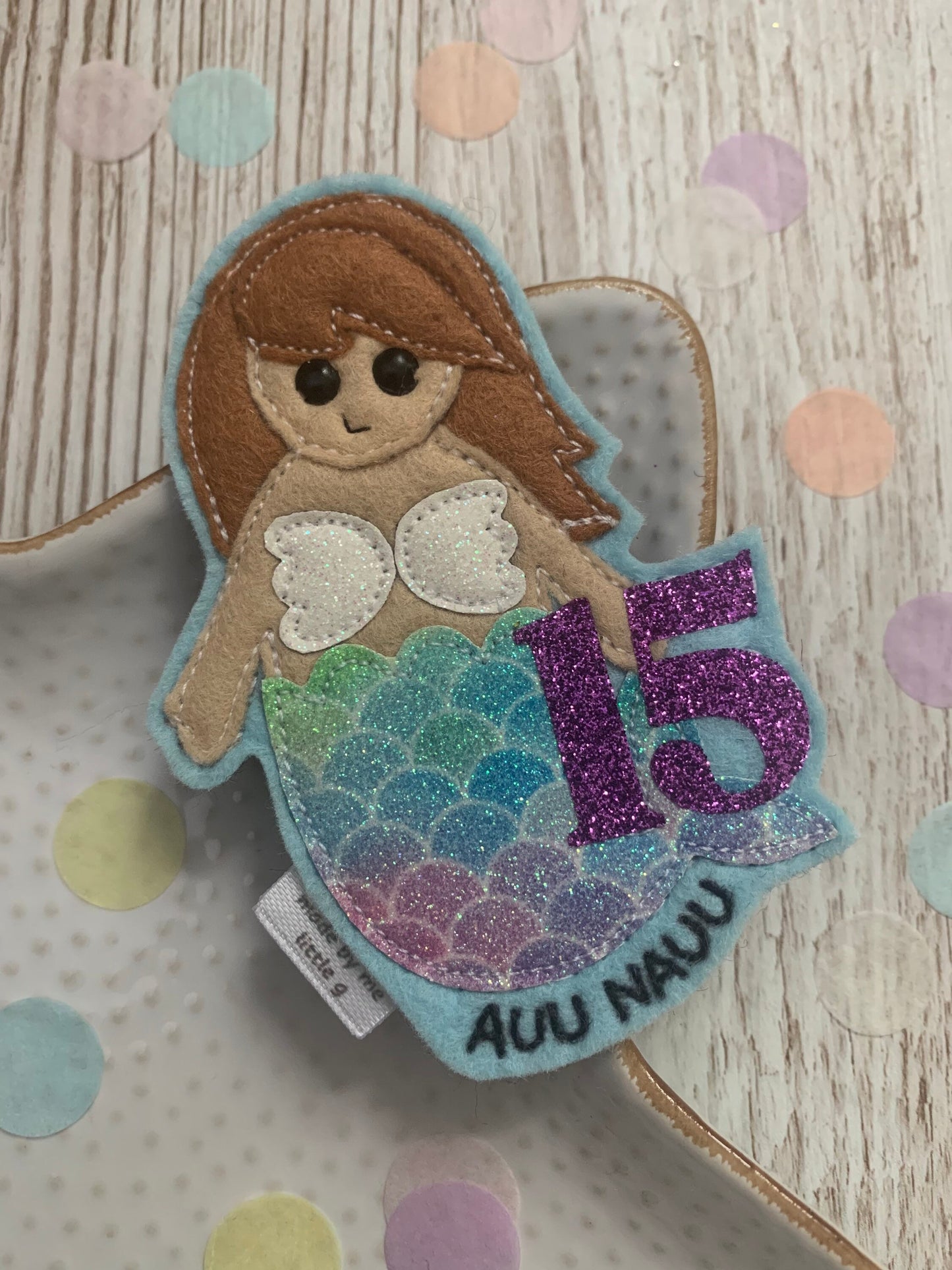 Mermaid birthday badge, personalised mermaid birthday badge, birthday badge, mermaid birthday,