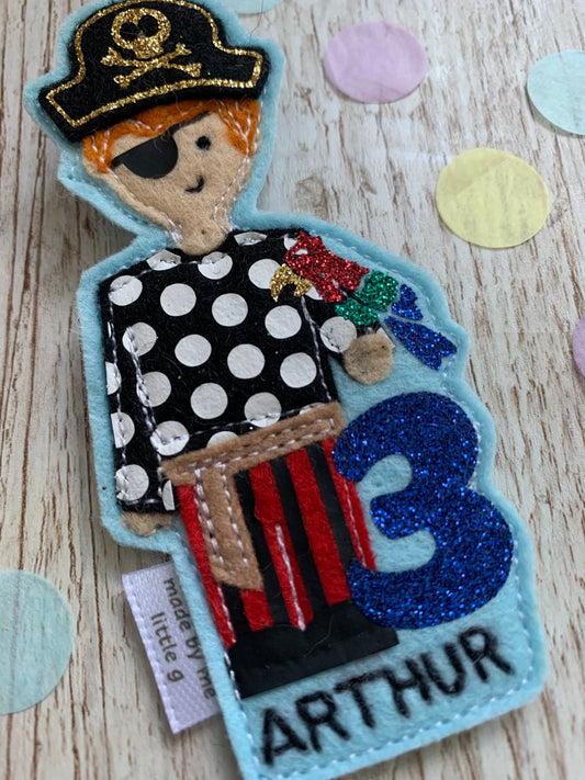 Pirate birthday badge, personalised pirate birthday badge, birthday badge, pirate birthday, pirate badge