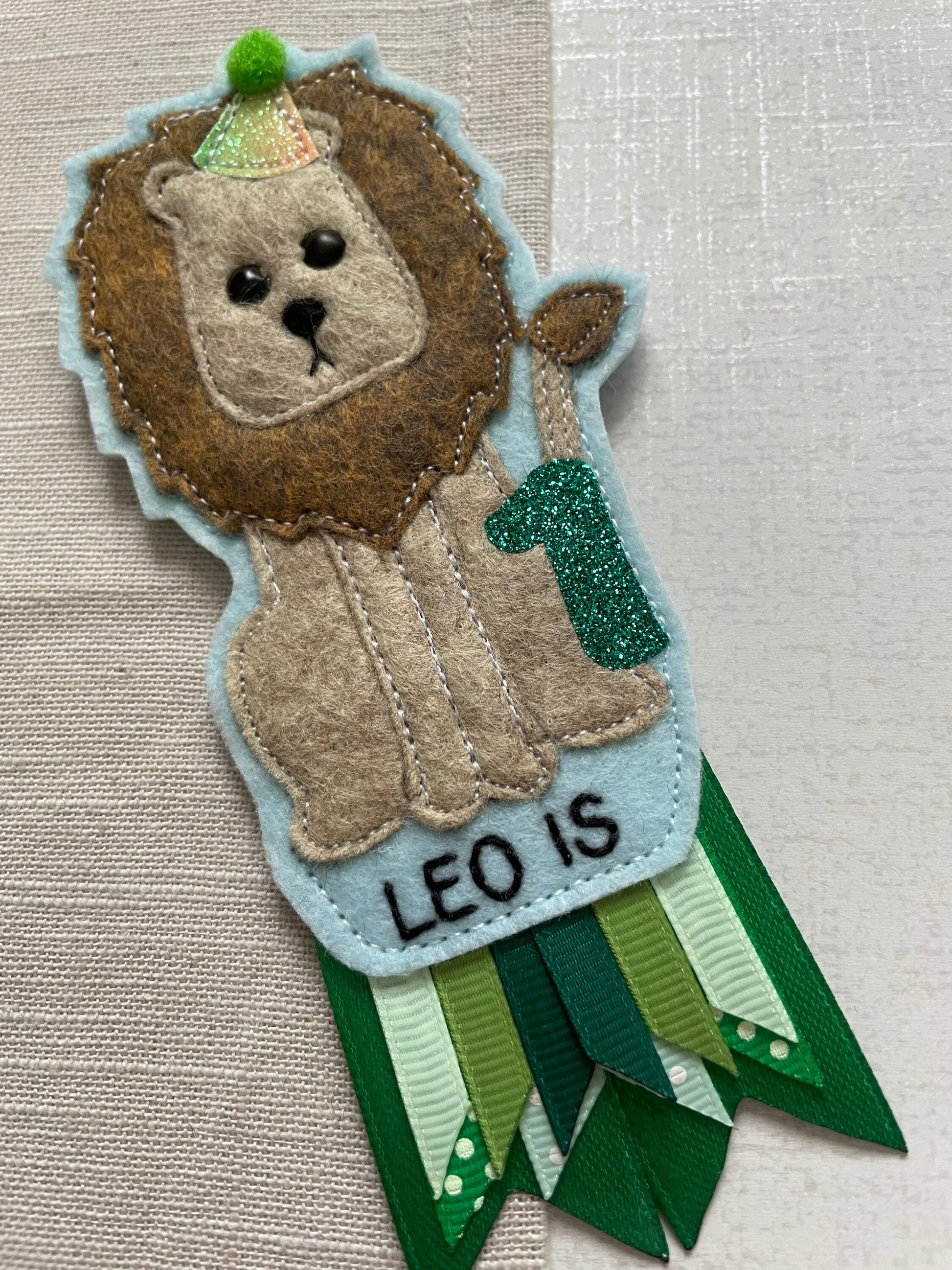 Lion birthday badge, PLEASE READ INFO, personalised lion birthday badge, birthday badge, lion badge, lion birthday