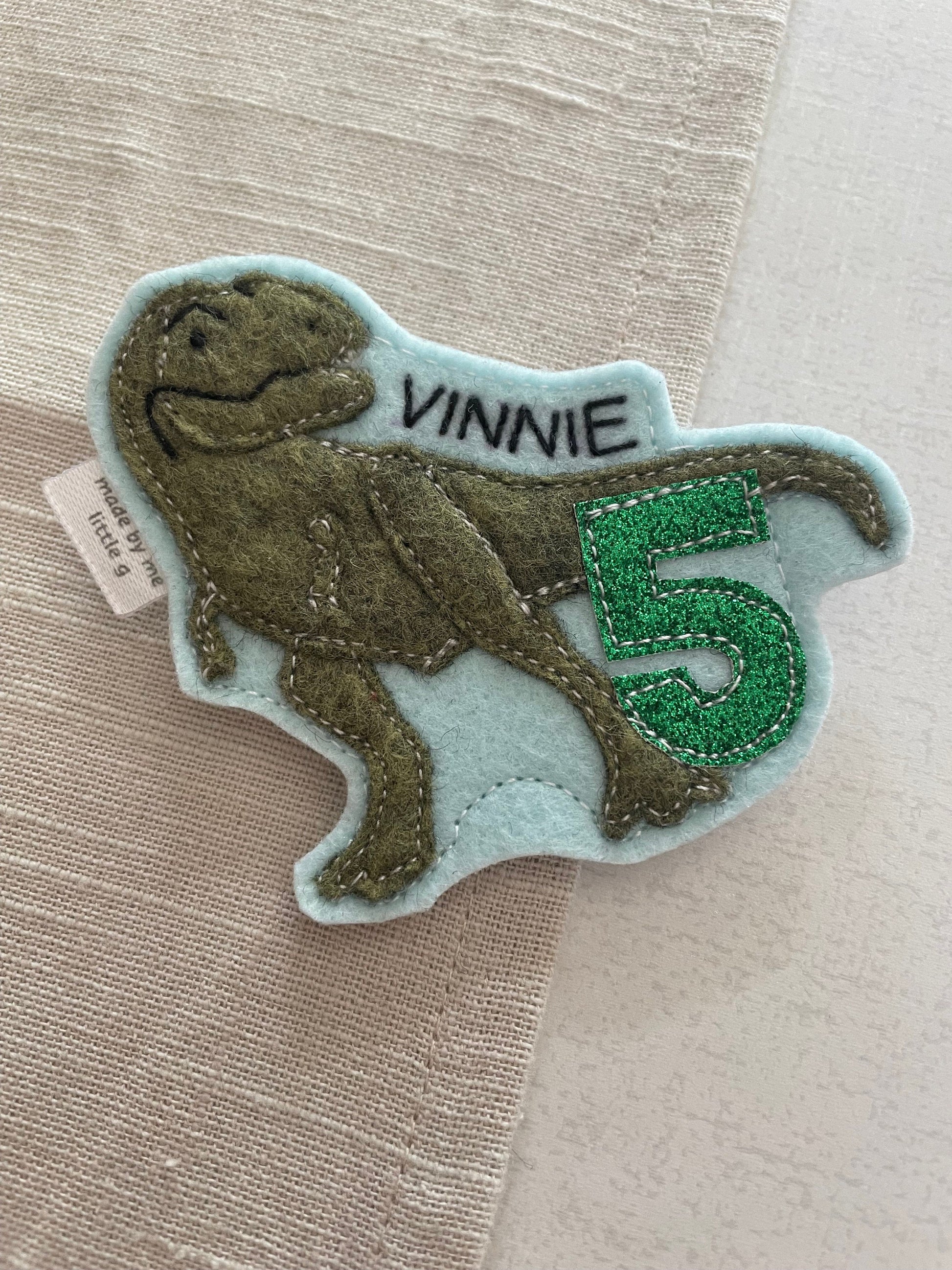 T-Rex dinosaur birthday badge, birthday badge, dino birthday badge, personalised birthday badge