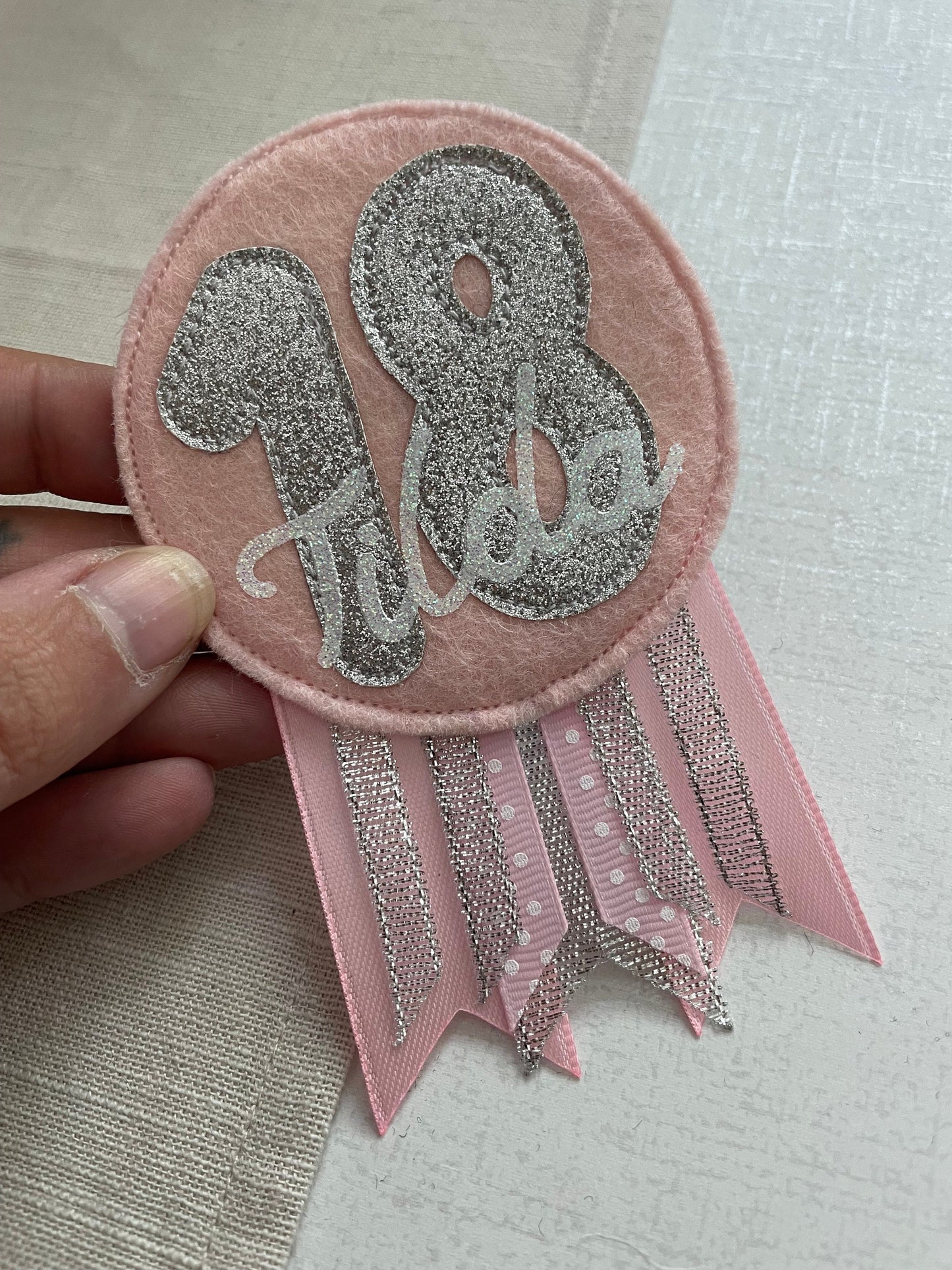Personalised age birthday badge, birthday badge, personalised birthday badge, age birthday badge