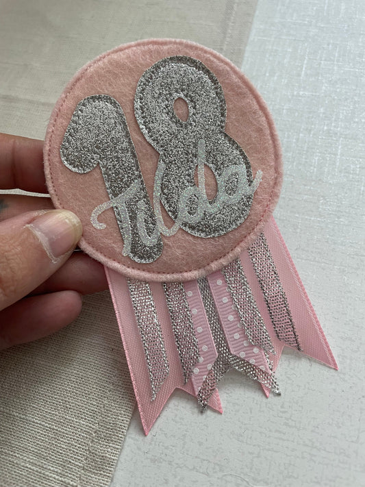 Personalised age birthday badge, birthday badge, personalised birthday badge, age birthday badge